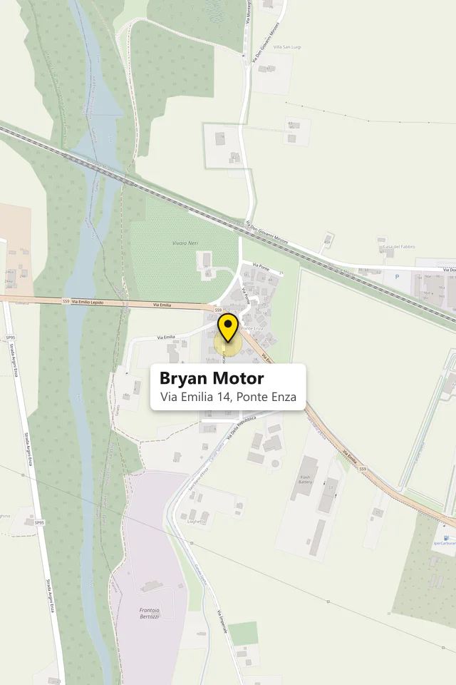 Mappa: Bryan Motor in Via Emilia 14, Ponte Enza